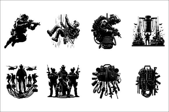 Download Firefighter Action Pose Silhouette - Premium Bundle