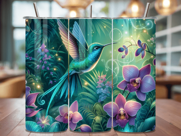 Download Magic Orchid Teal Tropical Bird Tumbler - Tropical bird tumbler Collection